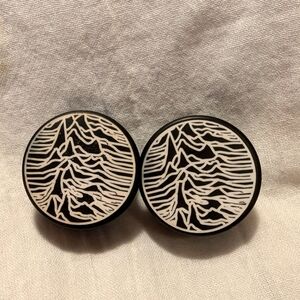 Joy Division wood plugs, 7/8 inch